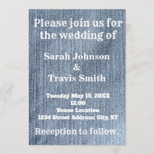 Denim et Lace Faire-part de mariage