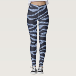 Denim Farbe Zebra Retro Animal Print Leggings