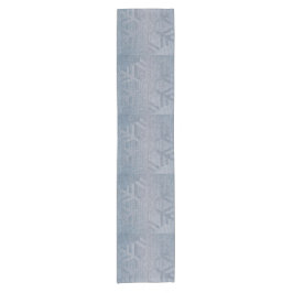 Denim Fashion Snowflakes Kurzer Tischläufer