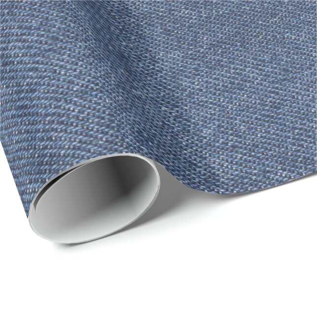 Denim Geschenkpapier (Rolleneckpunkt)