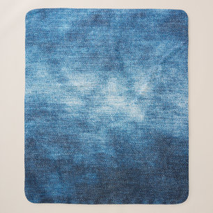 Denim getragen Textur für Hintergrund. Jeans Sherpadecke