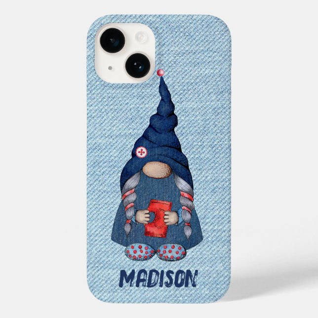 Denim Gnome Girl Case-Mate iPhone Case (Rückseite)