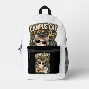 Denim-Jacke Bedruckter Rucksack