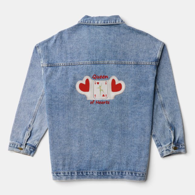 Denim-Jacke mit Herzensjacke Jeansjacke (Rückseite)