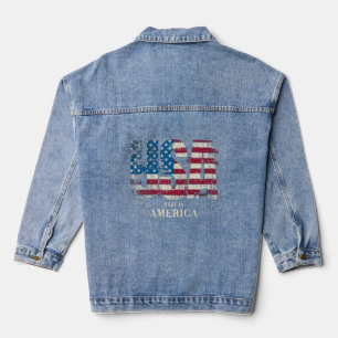 Denim Jacke - Werte Typografie Jean Jacke