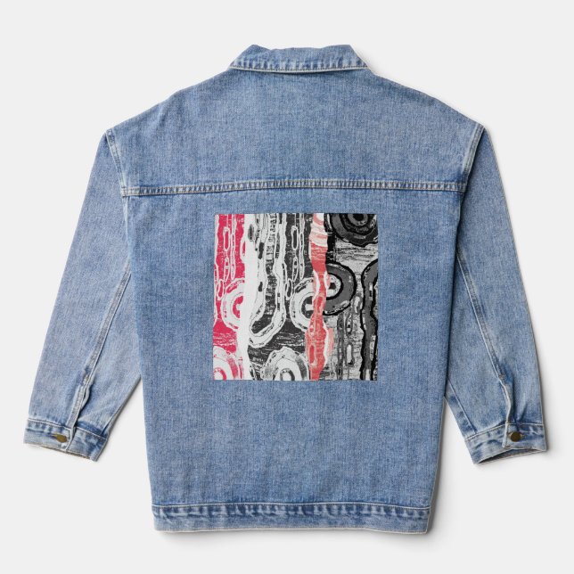 Denim Jacket – Abstract Land Jeansjacke (Rückseite)