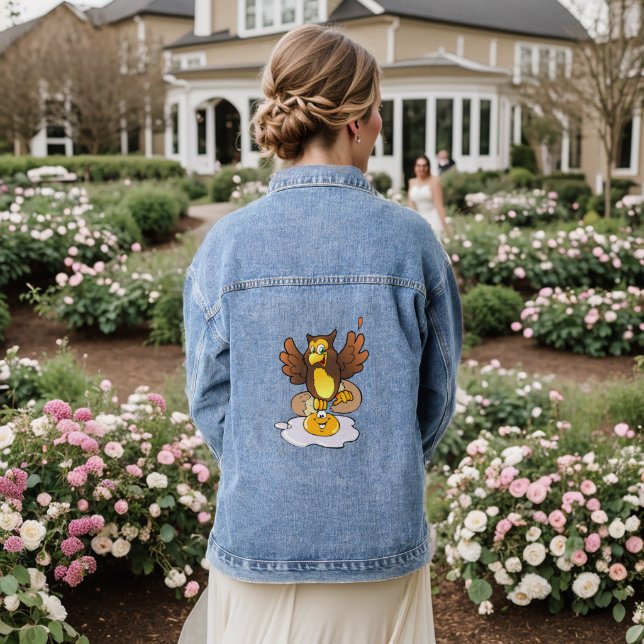 Denim Jacket Eggs Owl Jeansjacke (Hochzeit Rückseite)