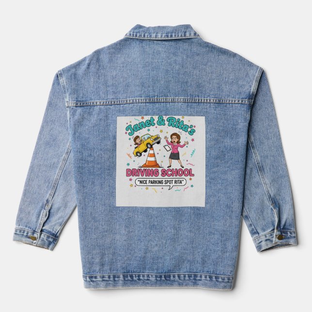 Denim Jacket Funny Driving School Instructor (Verso)