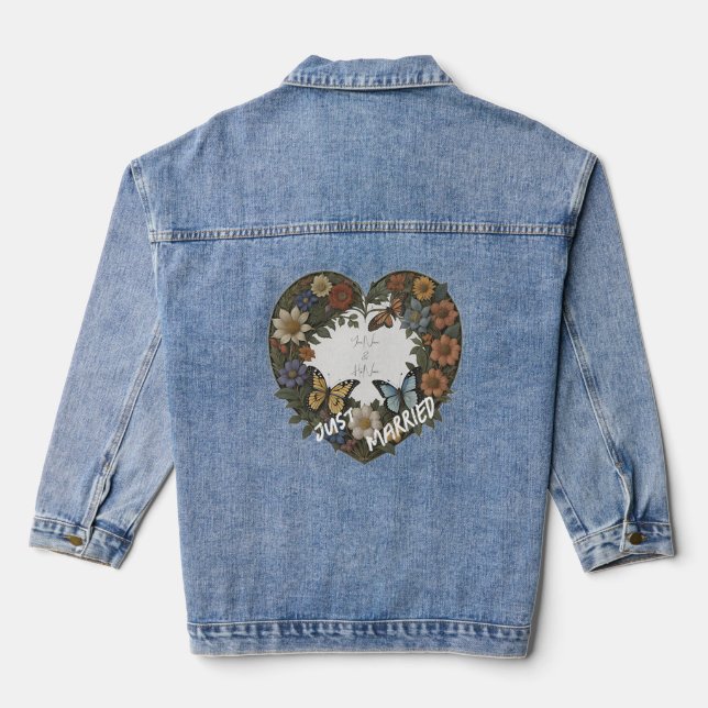 Denim Jacket Just Married Theme HAMbWG Jeansjacke (Rückseite)
