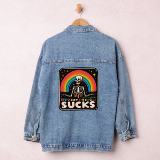 Denim Jacket, lustiges Design, alles Ist zum Kotze Jeansjacke