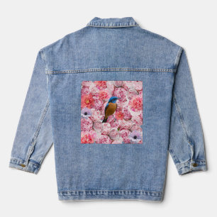 Denim Jacket mit Blume Jeansjacke