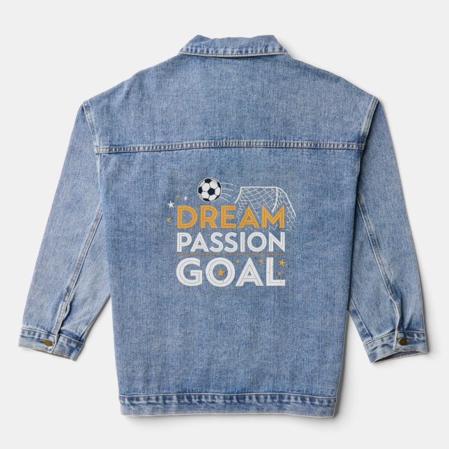 Denim Jacket with Passion Goal Logo Jeansjacke (Rückseite)