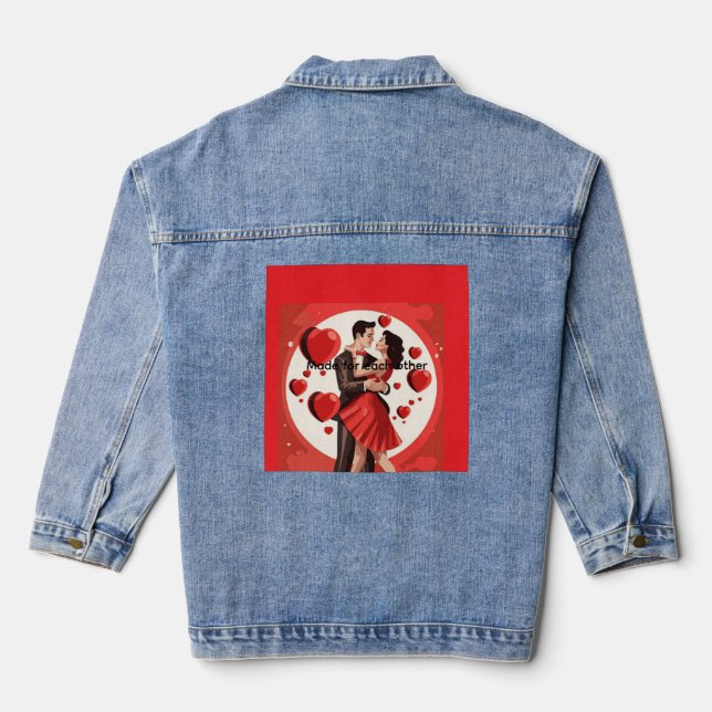 Denim Jacket with romantic design  (Verso)