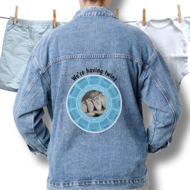 Denim Jean Grossesse de Jacket Nous avons des jume (Créateur téléchargé)