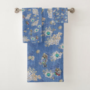 Denim Jean poches, chatons et dentelle Motif de ré