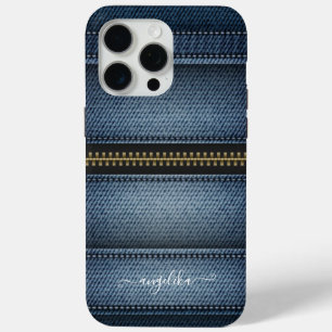 Denim-Jeans-Stil-Nähte und Reißverschluss Case-Mate iPhone Hülle
