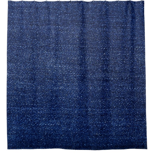 Denim Jeans Stoff: texturierter Hintergrund. Duschvorhang (Vorderseite)