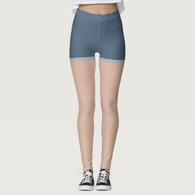 Denim-Kurzschlüsse Leggings (Vorderseite)
