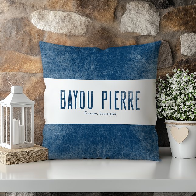 Denim Look Bayou Pierre Louisiana Staat Kissen (Von Creator hochgeladen)