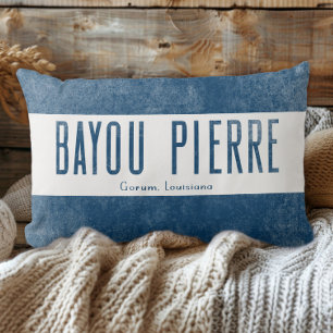 Denim Look Bayou Pierre Louisiana Staat Lendenkissen