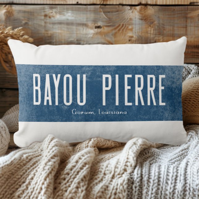 Denim Look Bayou Pierre Louisiana Staat Lendenkissen (Von Creator hochgeladen)