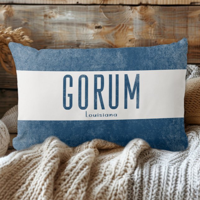 Denim Look Gorum Louisiana Staat Lendenkissen (Von Creator hochgeladen)