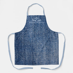 Denim-Look mit individuellem Familienmonogramm Schürze