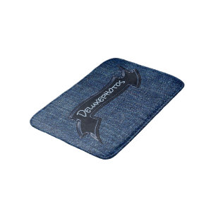 Denim-Marine-Band Badematte
