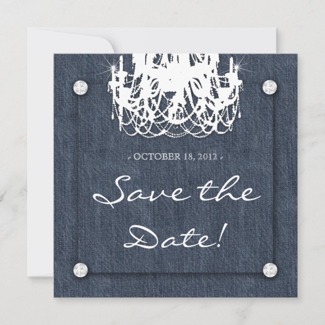 Denim n Diamonds Weditation Chandelier 1 Save The Date (Vorderseite)