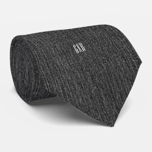 Denim noir, Monogramme moderne cravate à un côté