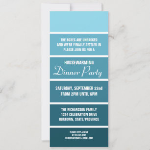 Denim Paint Sample Card Housewarming Einladung