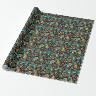 Denim Paisley: Nahtlose Jeans Texturmuster Geschenkpapier