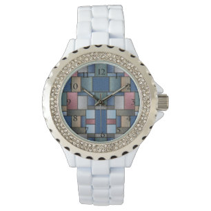 Denim Patchwork Armbanduhr