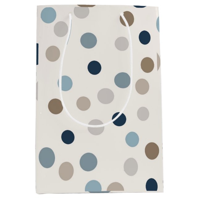 Denim Patchwork Bear Gift Bag Mittlere Geschenktüte (Vorderseite)