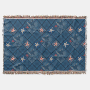 Denim Patchwork Decke