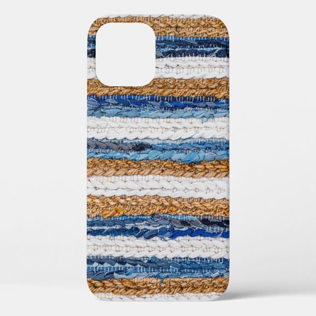Denim Patchwork: gerecycelt Jeans Teppich. Case-Mate iPhone Hülle (Rückseite)
