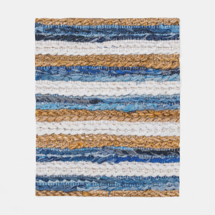 Denim Patchwork: gerecycelt Jeans Teppich. Fleecedecke