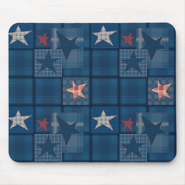 Denim Patchwork Mousepad (Vorne)