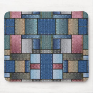 Denim Patchwork Mousepad