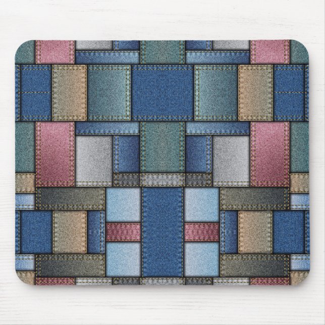 Denim Patchwork Mousepad (Vorne)