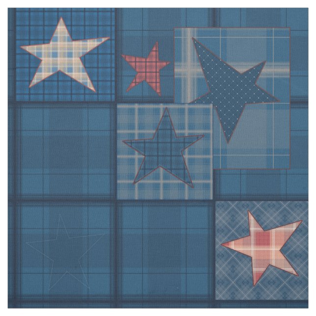 Denim Patchwork Stoff (Muster)