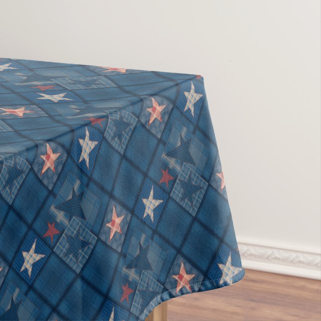 Denim Patchwork Tischdecke (Beispiel)