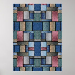 Denim Pattern Poster