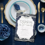 Denim Pearls Elegant Moderne Klasse 50. Geburtstag Einladung<br><div class="desc">Sie suchen nach 50-ten Geburtstagsideen für Frauen? Diese moderne, elegante und schicke Dim und Perlen Geburtstagsfeier lädt sie ein, einen Meilenstein im Geburtstag zu feiern. Es verfügt über einen Denim-Hintergrund, elegante Perlen (das sind digitale Effekte, keine echten Steine oder Perlen!), benutzerdefinierte Buchstaben für die Begriffe Denim und Diamanten und Typografie...</div>