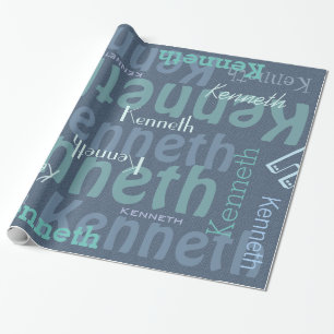 Denim personalisiert geschenkpapier