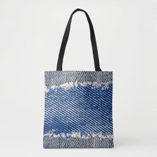 Denim Rahmen. Rippengewebe mit Randstreifen Tasche (Vorderseite)