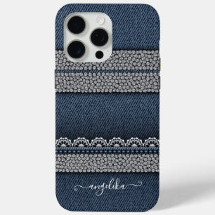 Denim & Rhinestones Chic Case-Mate iPhone Hülle