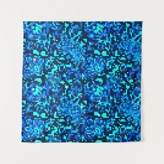 Denim seamless pattern. Denim floral background. B Wandteppich (Vorderseite)
