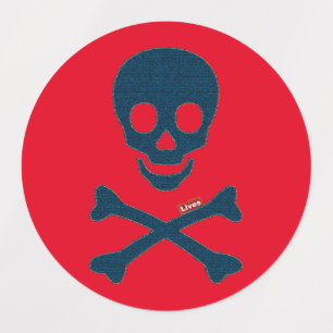 Denim Skull Etiketten