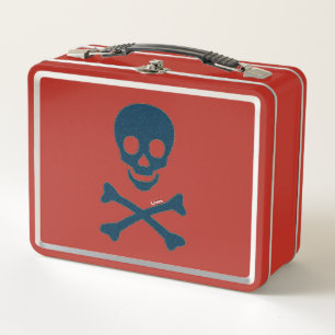 Denim Skull Metall Lunch Box